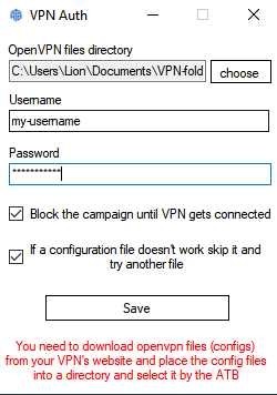 Use VPN mode in Awesome Traffic Bot