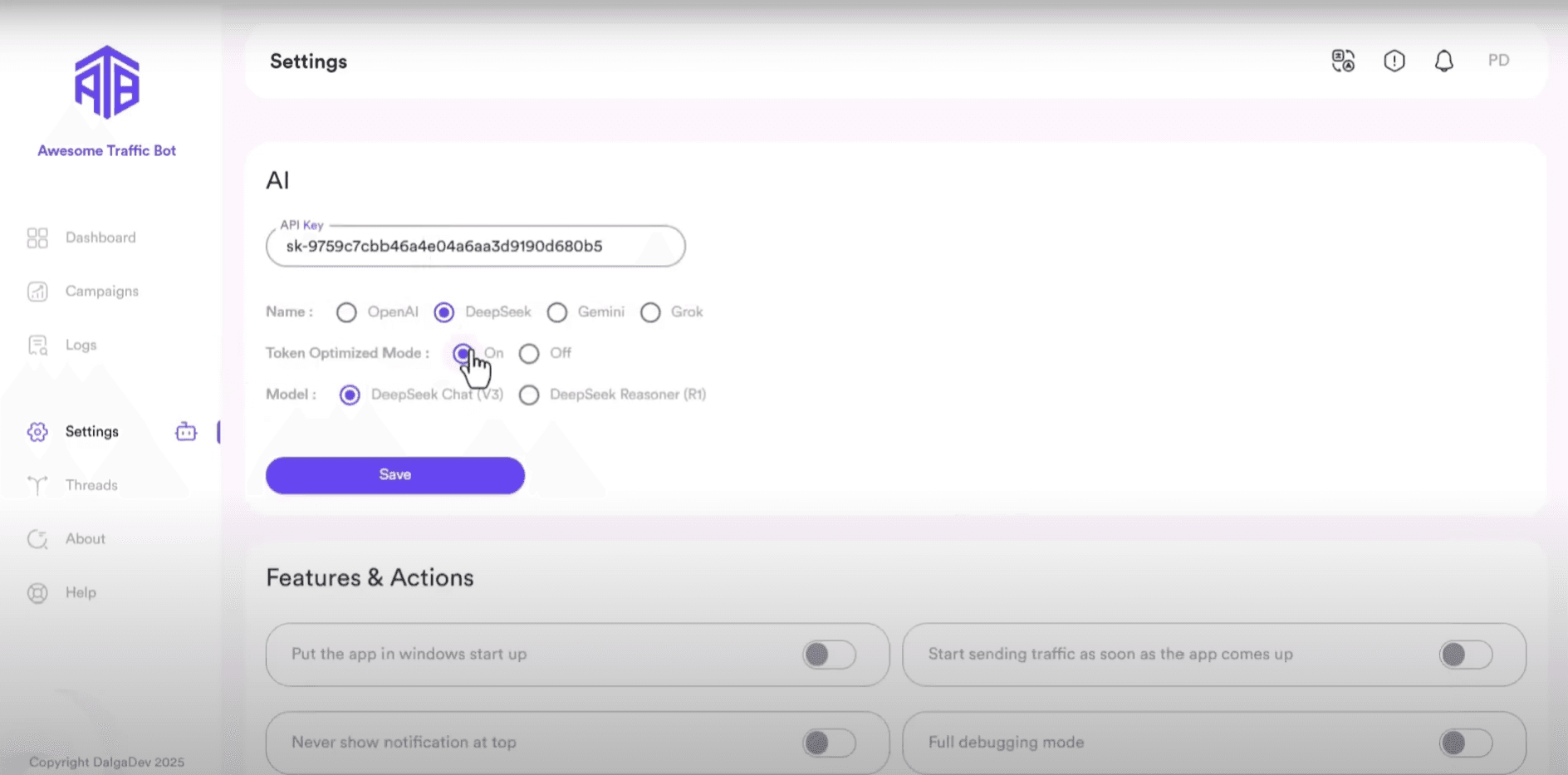 Embedding AI API in ATB