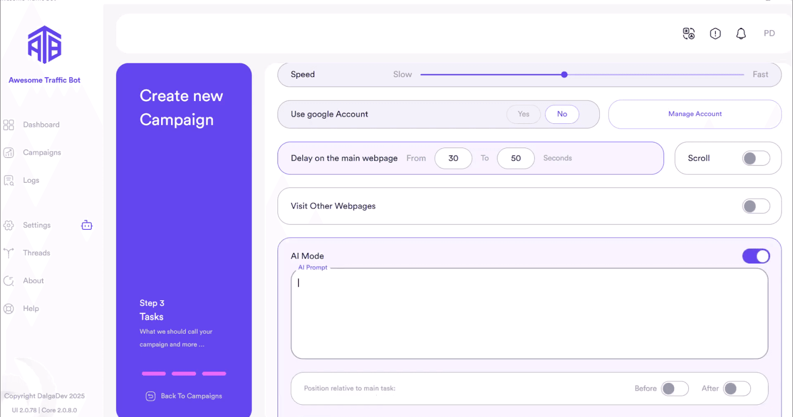 Gemini Ai prompt in ATB