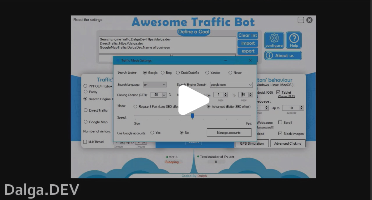 Awesome Traffic Bot - Without using VPN & Proxy - 1