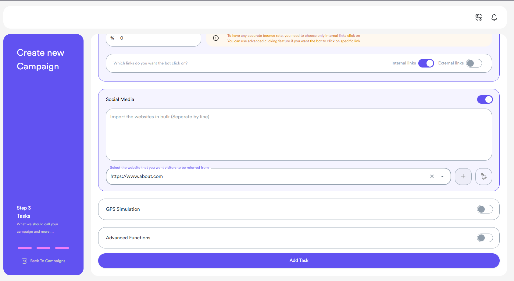 Referrer mode social media