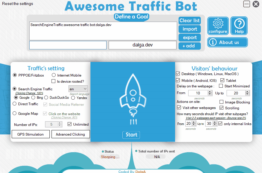 Social Media Referrer Traffic Bot