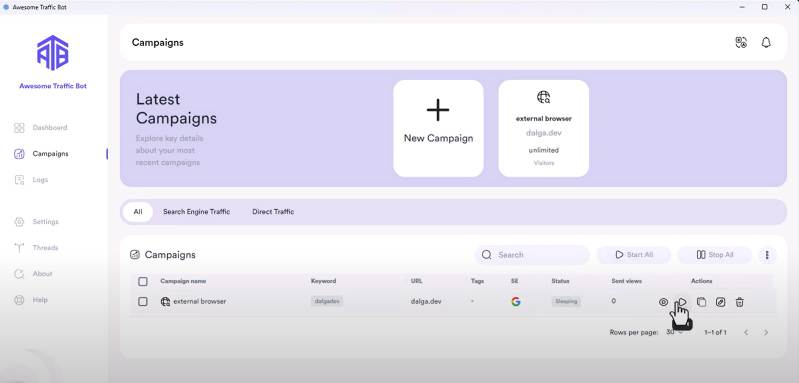 Launching a campaign for Adspower on ATB