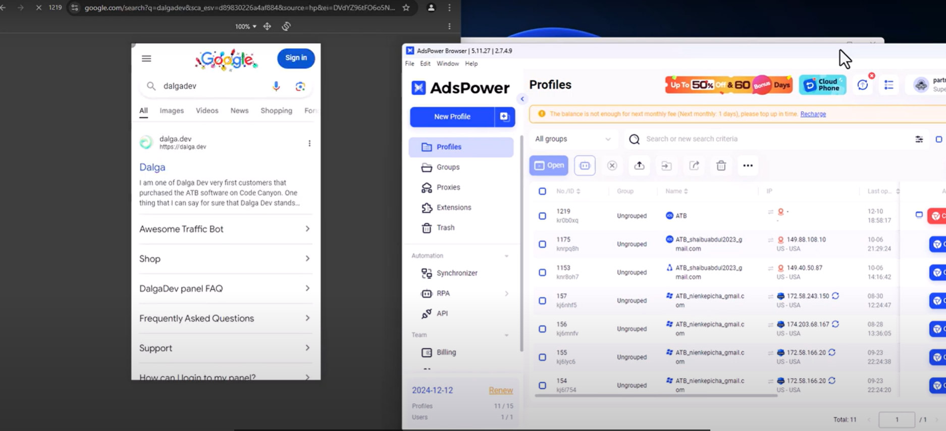 Implementing human-like behaviors and controlling everything with Ctr bot