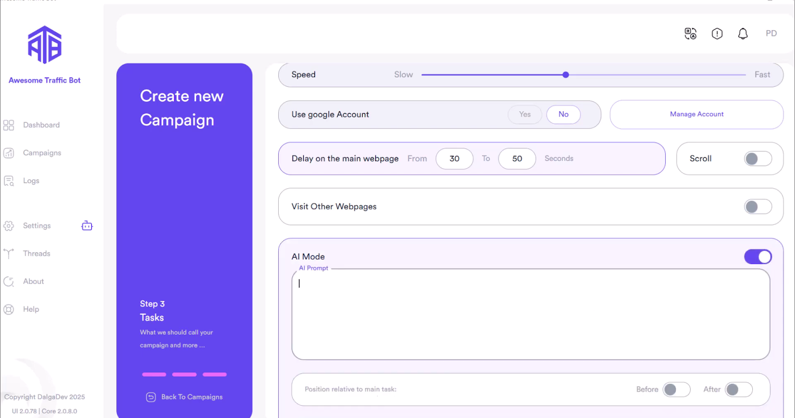 Gemini Ai prompt in ATB