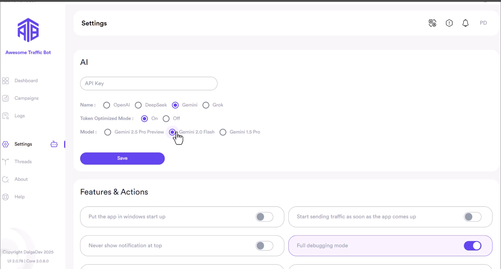 how to use Gemini API in ATB