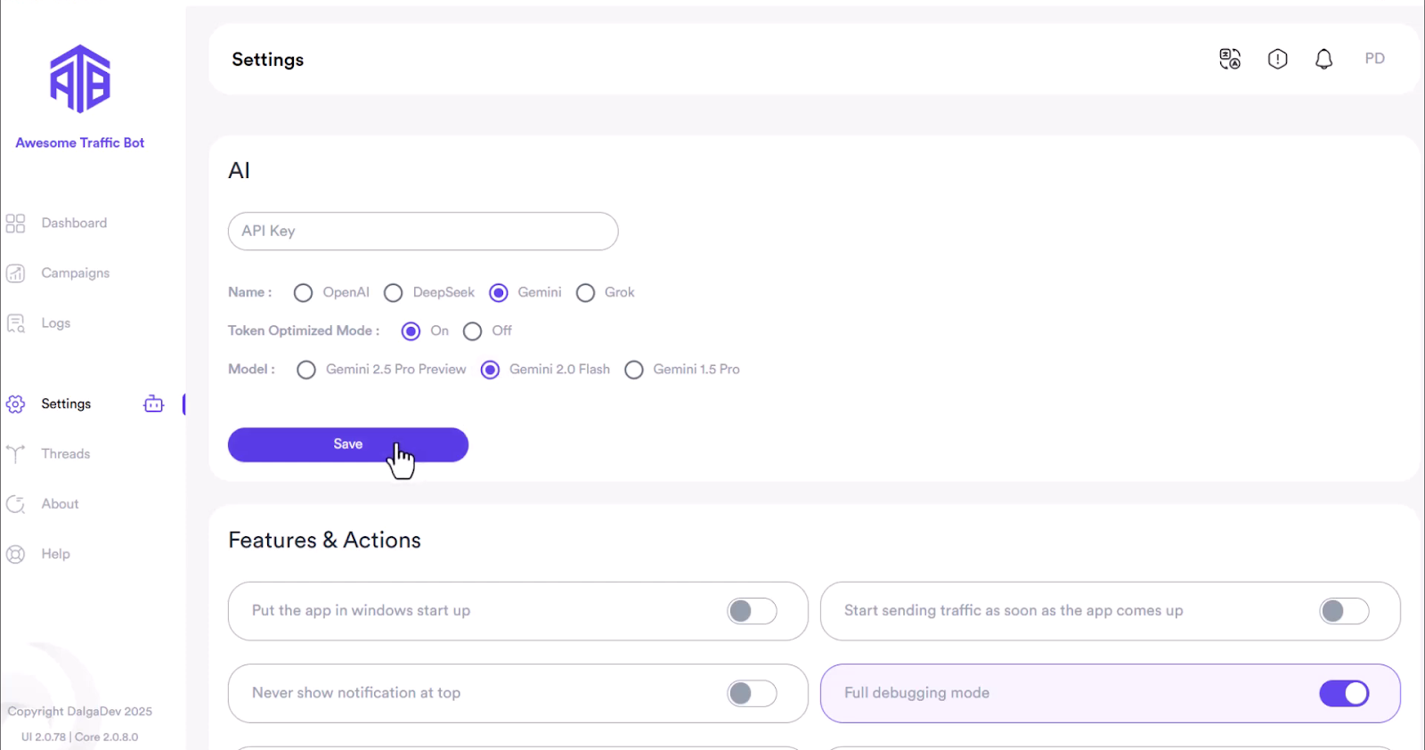 how to use Gemini API in ATB