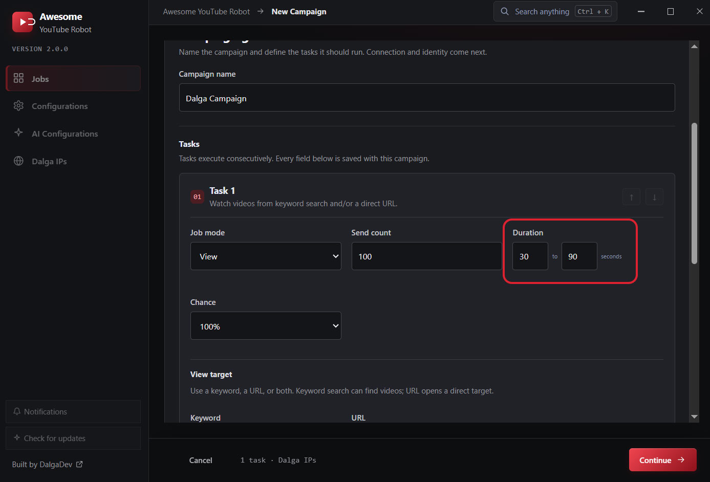 Duration is a range, not a number. That single field does more work than most of the others.